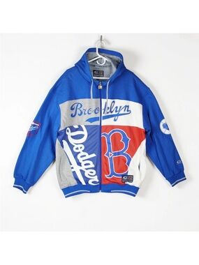 G-III Sports By Carl Banks Full Zip Hoodie Mens L Blue Brooklyn Dodgers Retro